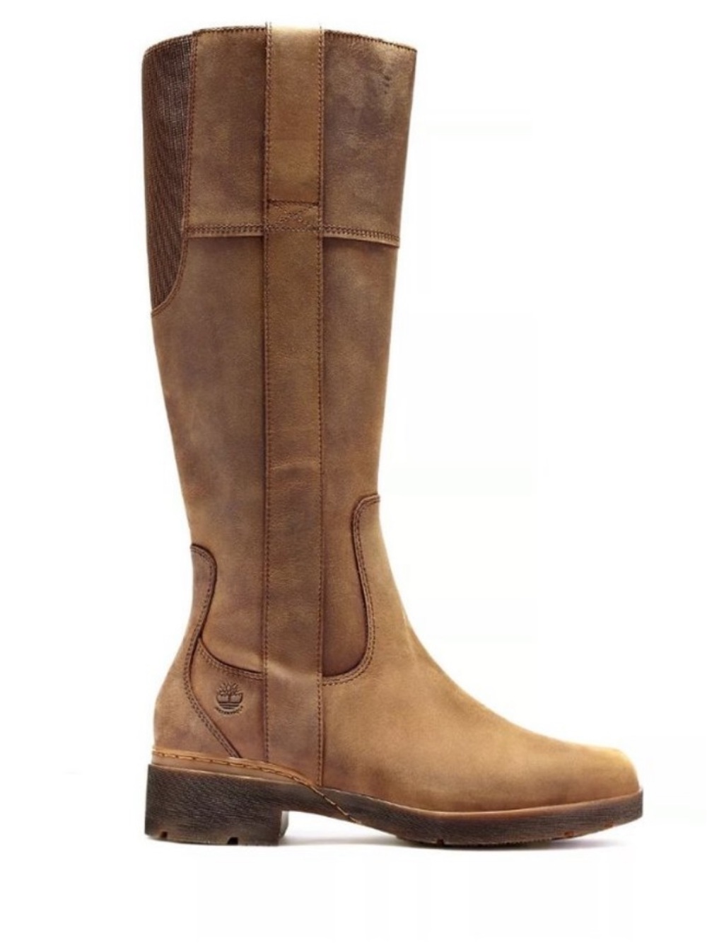 Timberland Graceyn Waterproof Leather Side Zip Tall Boot size 9.5 Brown Boots